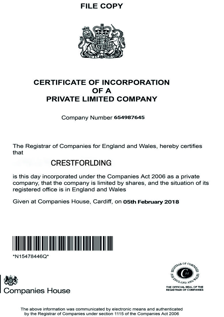 certificate